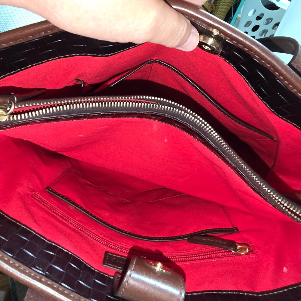 DOONEY& BOURKE BLACK LILLIAN WOVEN SHOULDER BAG WITH MATCHING WALLET - Picture 6 of 11